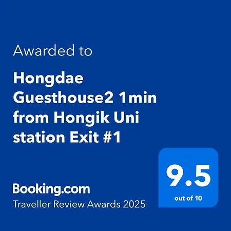Hongdae Guesthouse2 1Min From Hongik Uni Station Exit #1